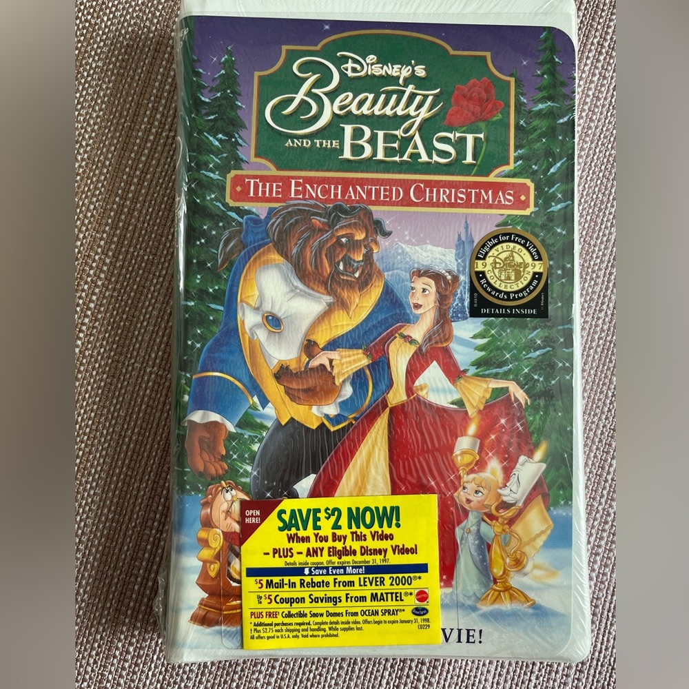 NEW! Disney’s Beauty and the Beast The Enchanted Christmas VHS Movie